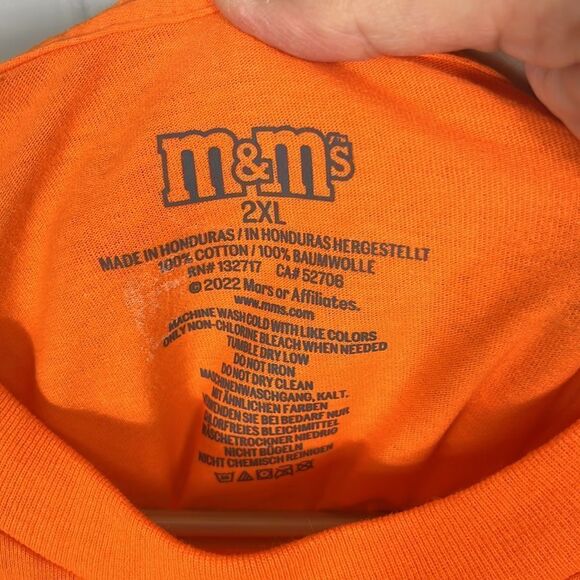 Orange M&M’s Tee Shirt Size 2xl euc Halloween Costume - Picture 4 of 5